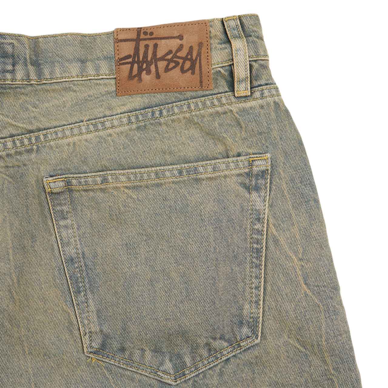 stüssy denim big ol' shorts (sand wash) - a.plus