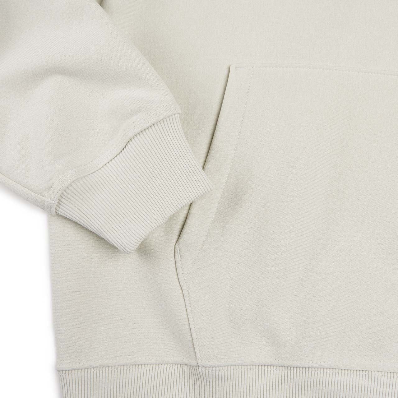 stüssy stock logo applique hoodie (stone) - a.plus