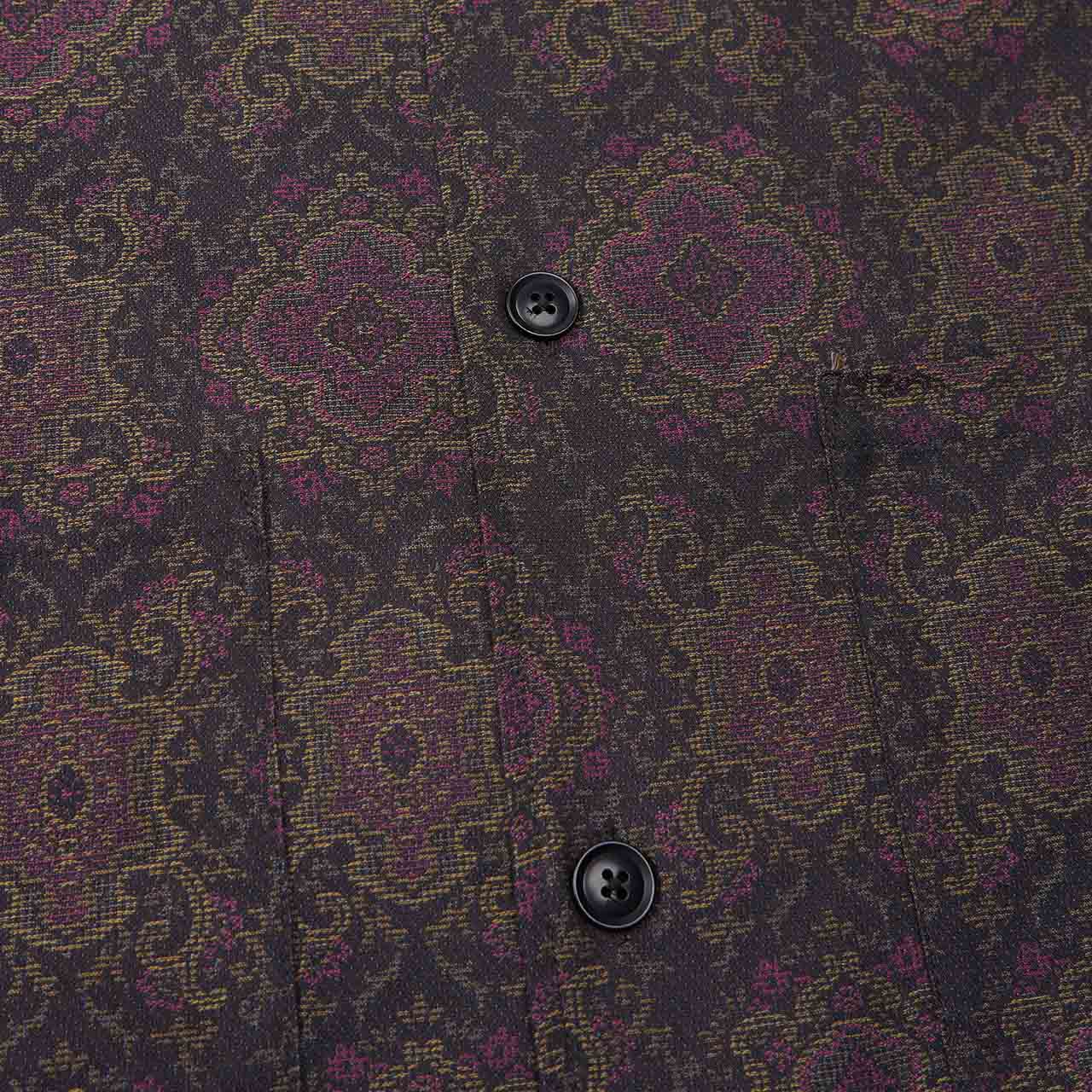 needles arabesque jacquard cabana shirt (black / pink) - a.plus