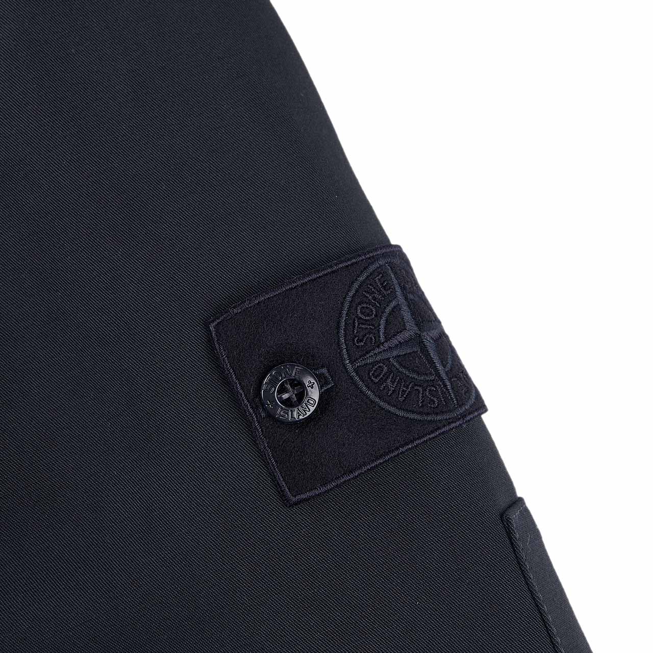 stone island ghost piece overshirt (navy blue) - a.plus
