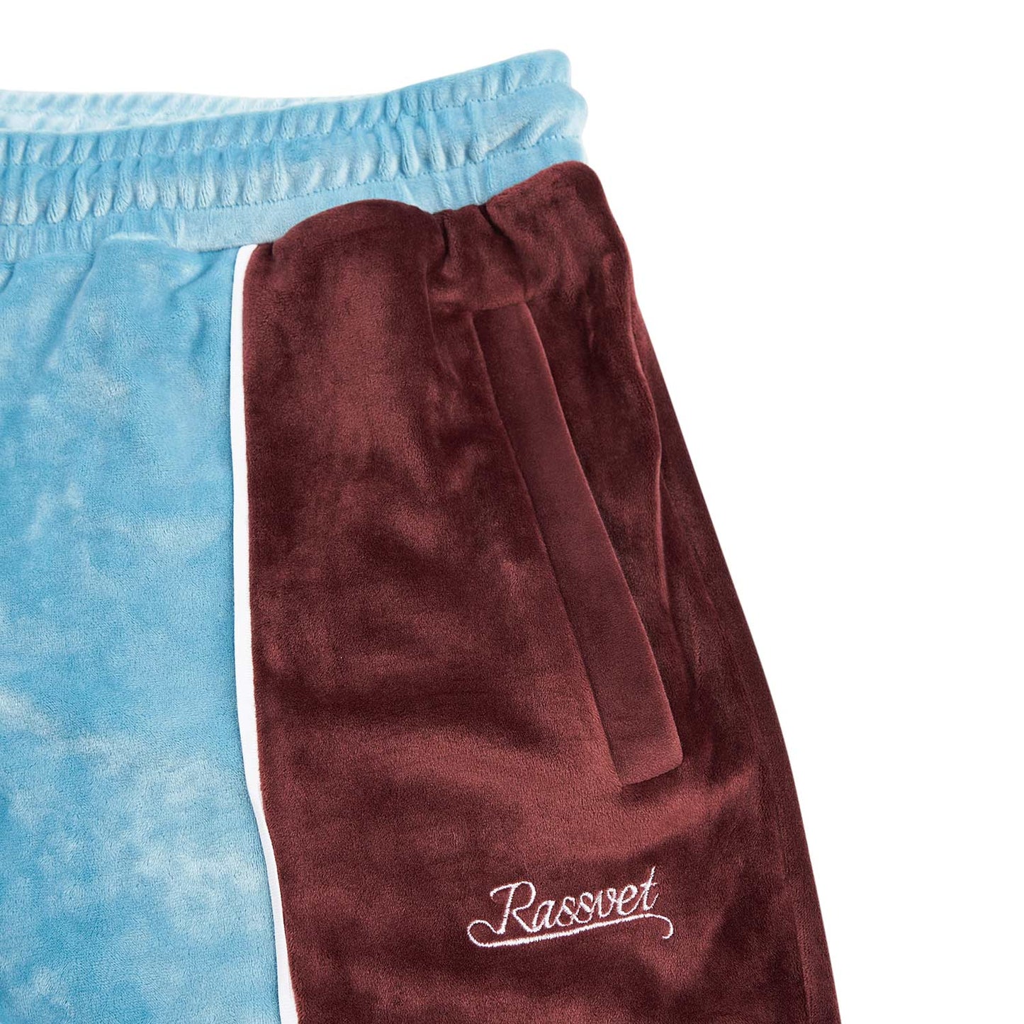 rassvet velours sports trousers (blue) - a.plus
