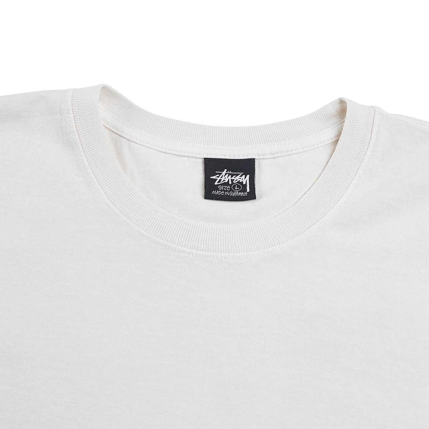 stüssy small stock pigment dyed t-shirt (natural) - a.plus