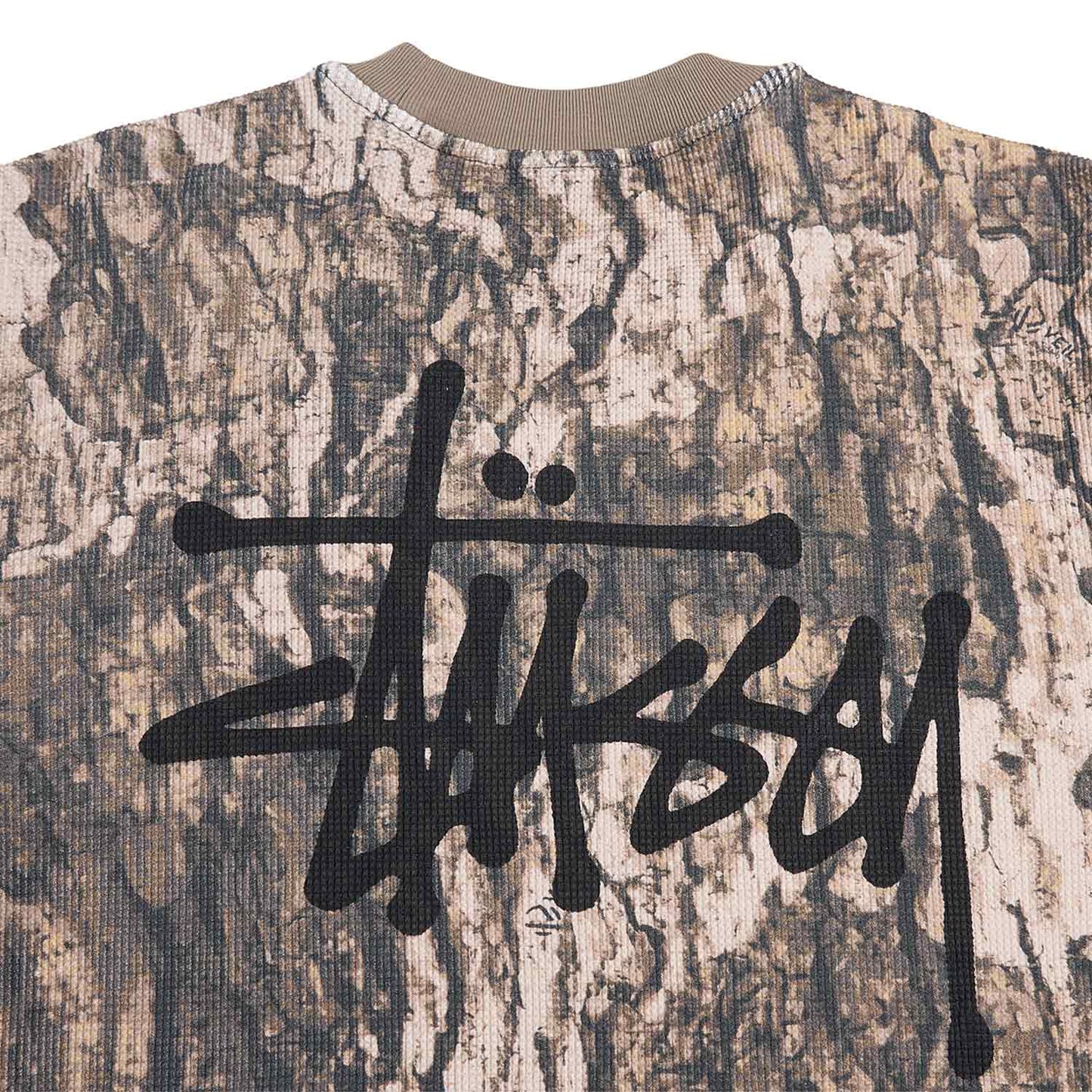stüssy basic stock longsleeve thermal (relic camo) - a.plus