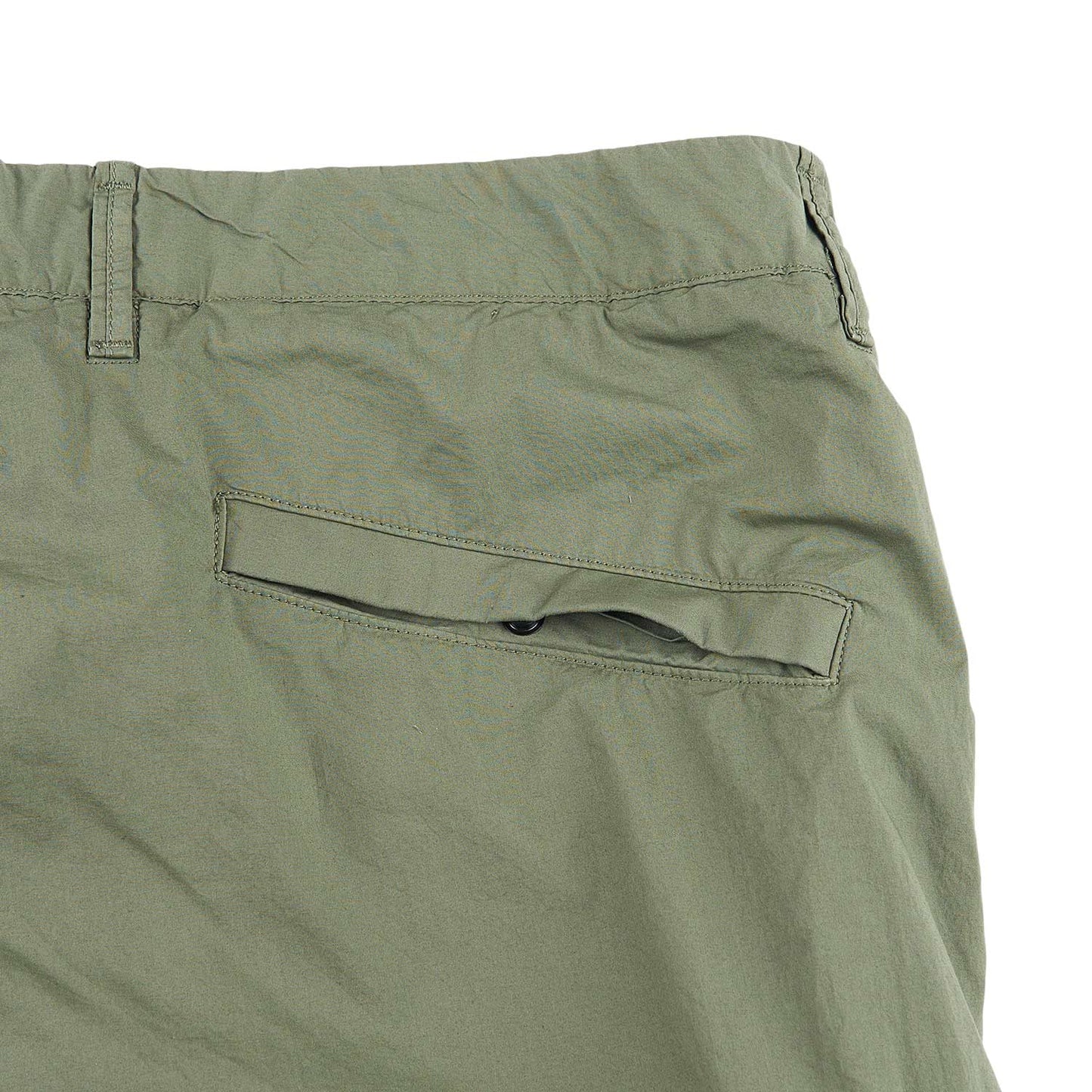 stone island old effect cargo bermuda shorts (olive) - a.plus