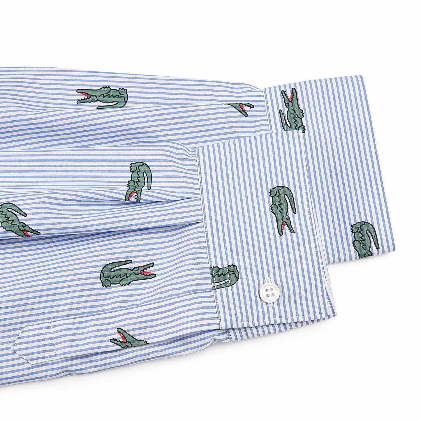 comme des garçons shirt x lacoste shirt woven (white / blue) - a.plus