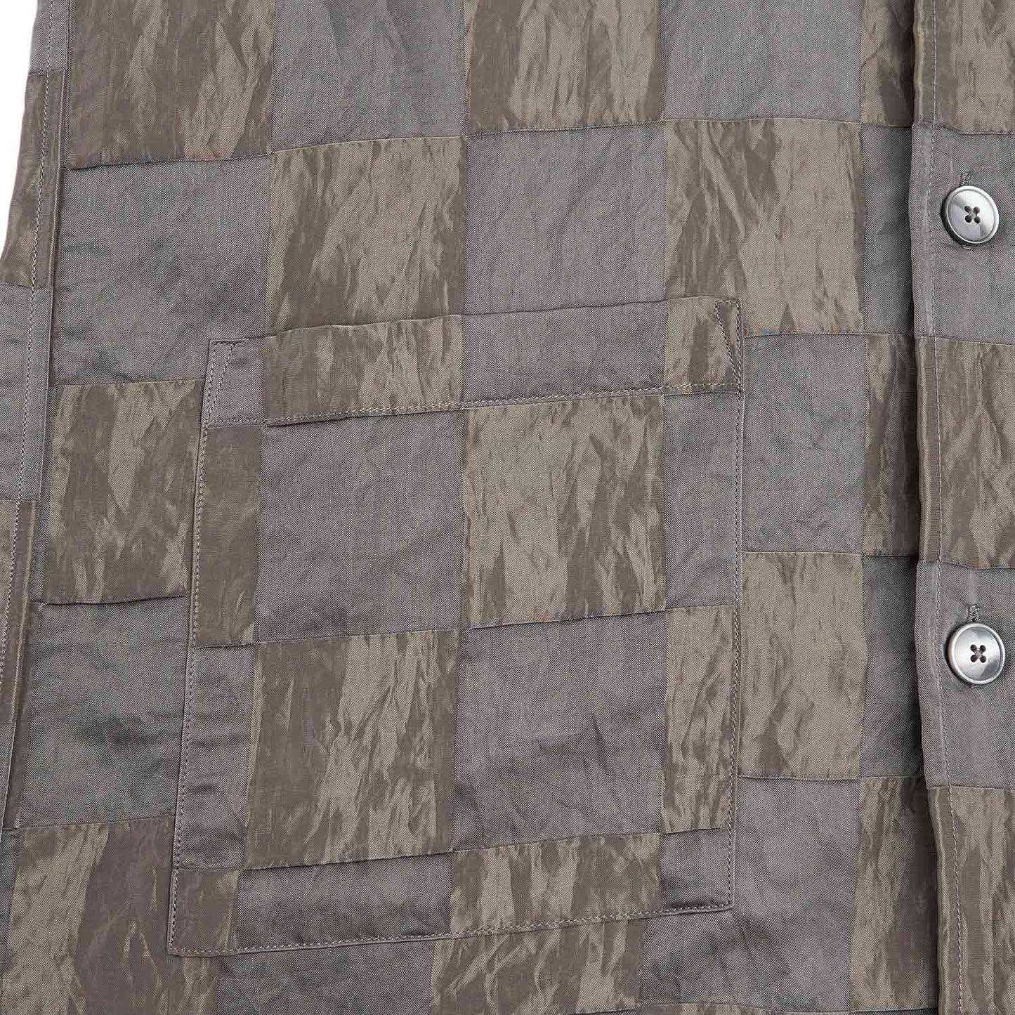 needles cabana checker shirt (grey) - a.plus