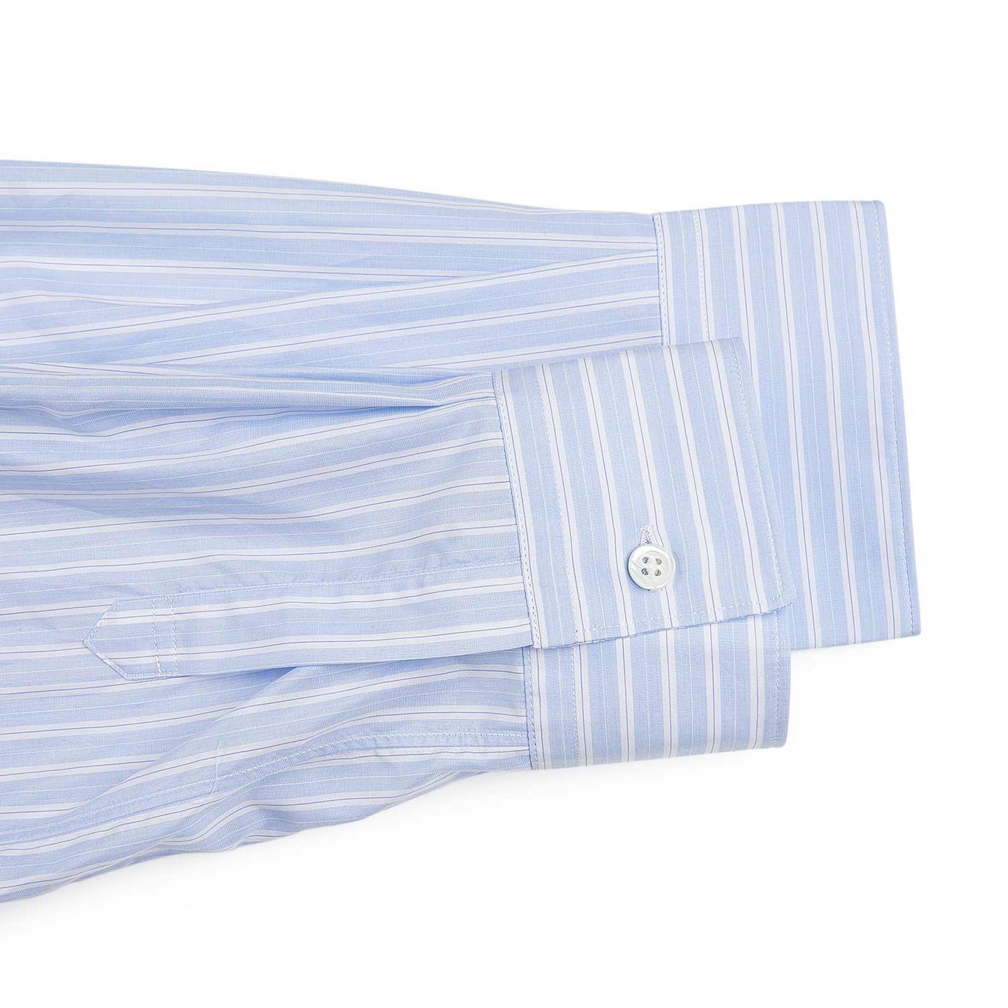 comme des garçons shirt woven shirt (white / blue) - a.plus