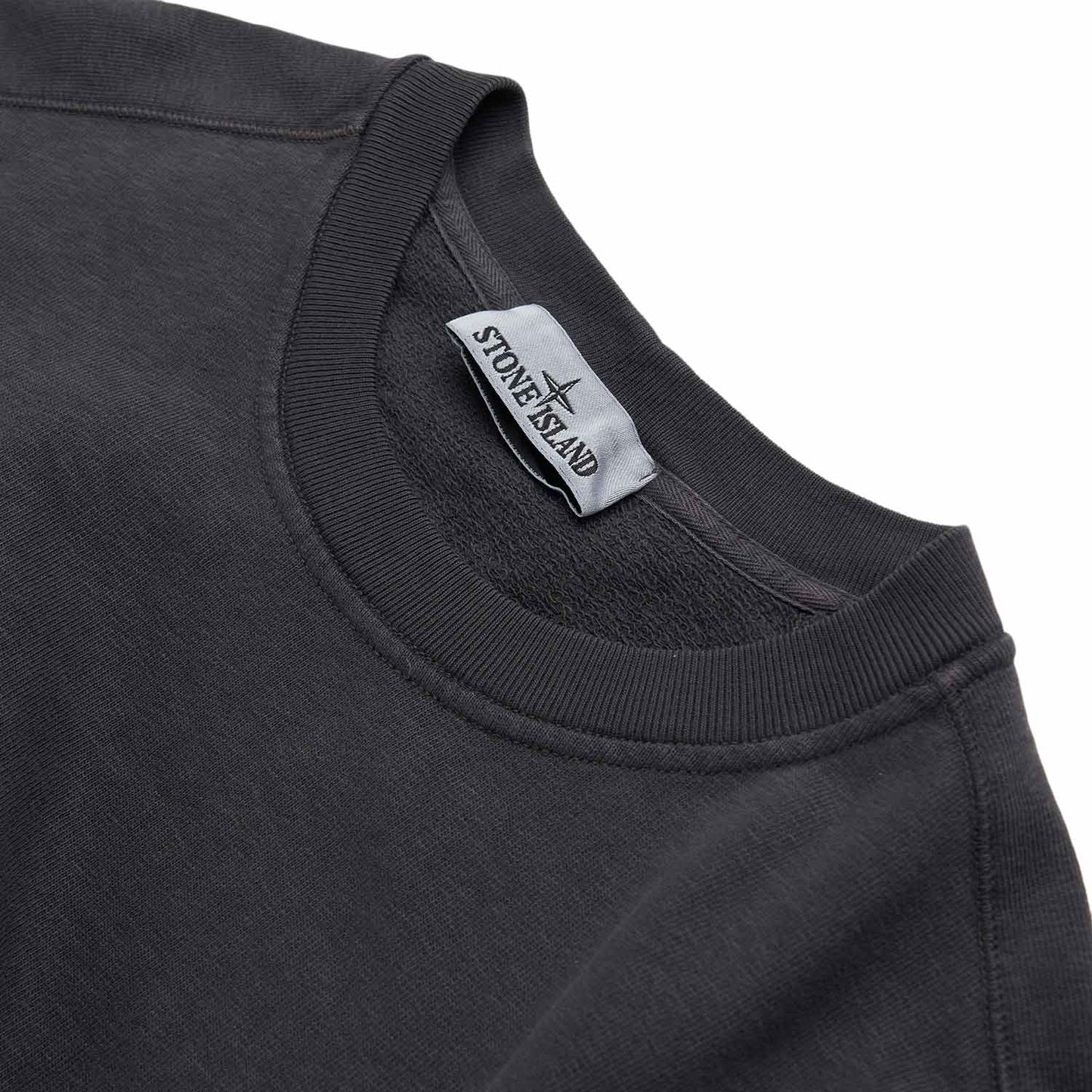 stone island 'old' treatment crewneck (charcoal) - a.plus