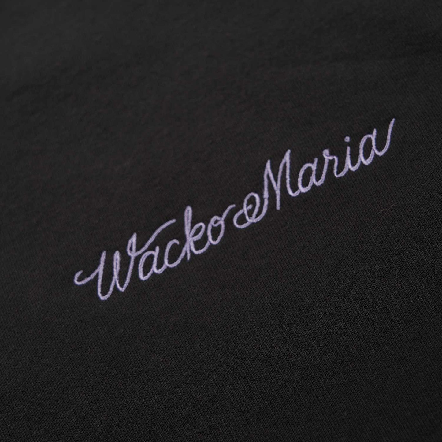wacko maria crew neck sweat shirt type-1 (black) - a.plus