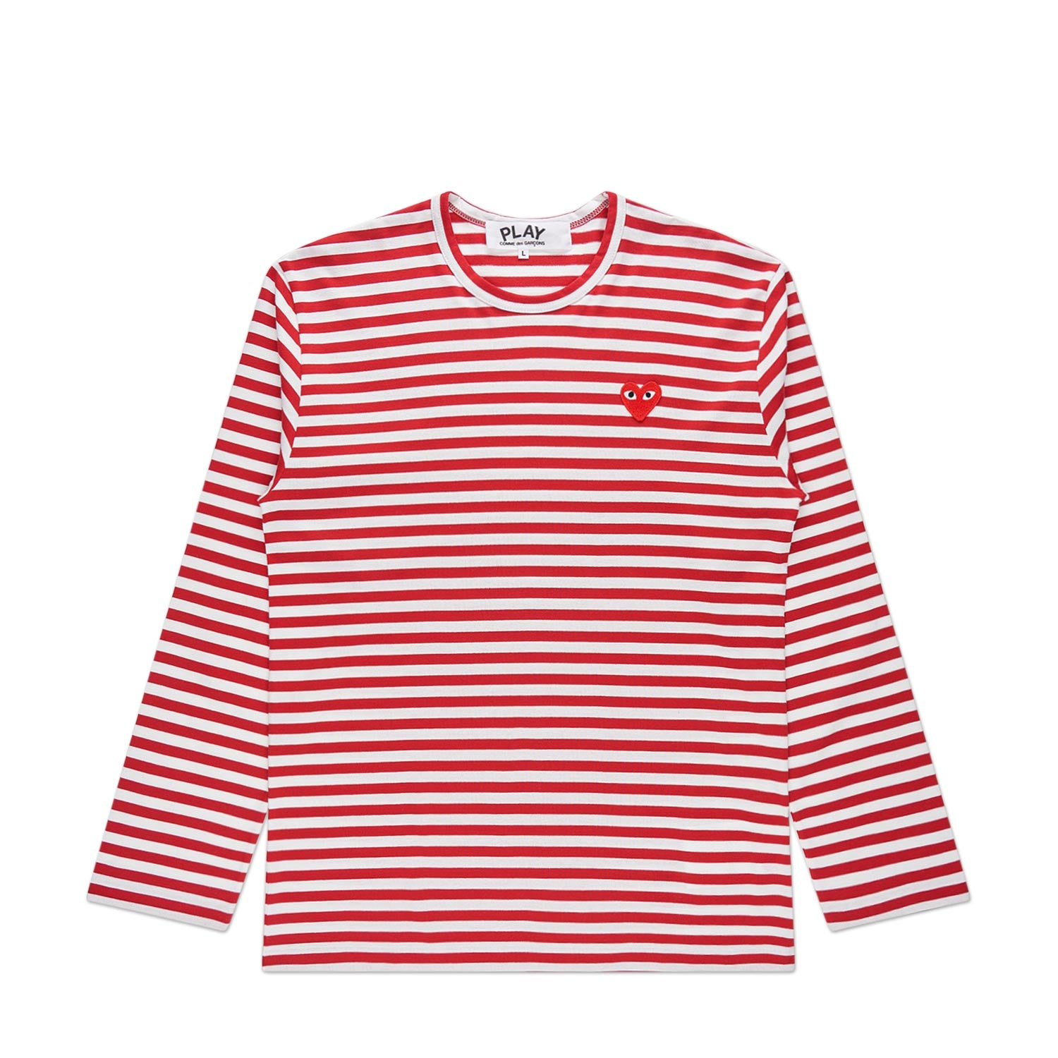 Cdg play on sale white long sleeve