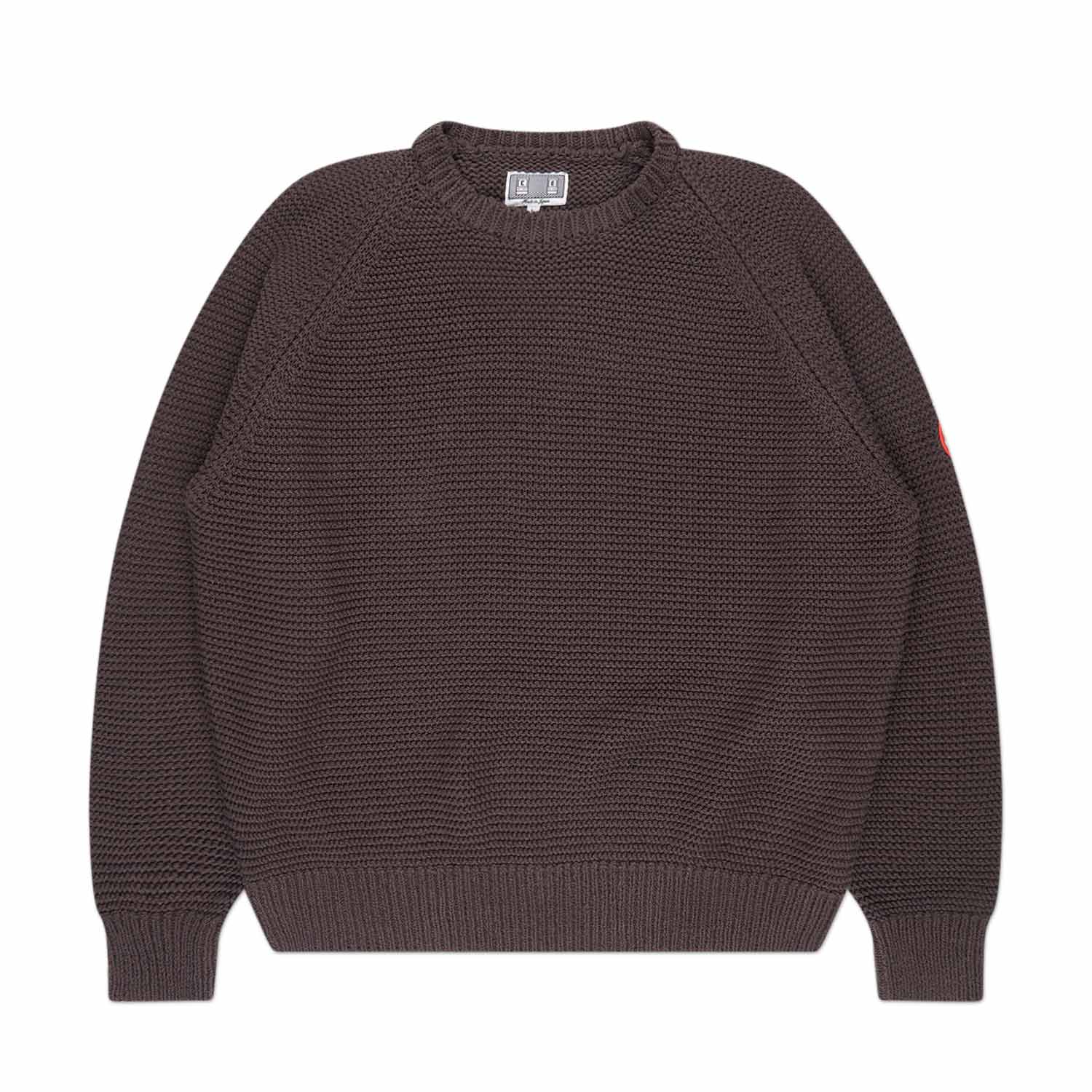 cav empt raglan sleeve cotton knit (brown) CES25KN03 - a.plus store
