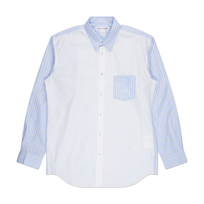 comme des garçons shirt woven shirt (white / blue)