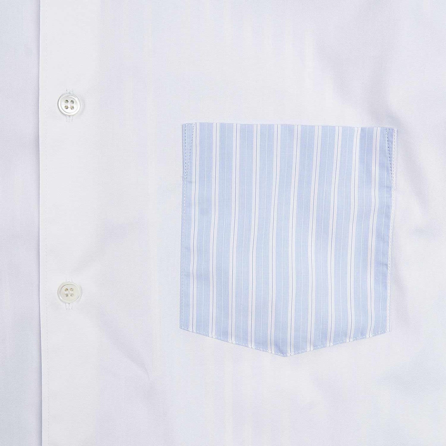 comme des garçons shirt woven shirt (white / blue)