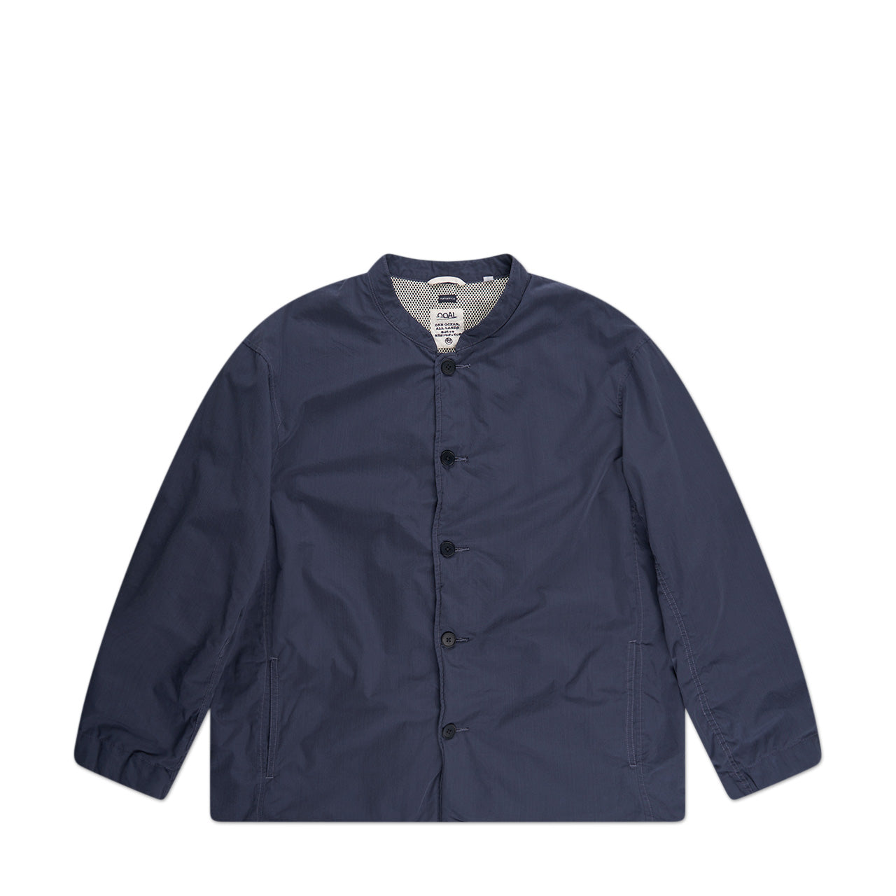 nanamica band collar jacket (marine navy) - a.plus store