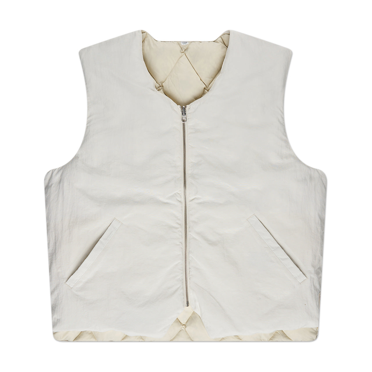 stüssy reversible quilted vest (cream) 115695-1228 - a.plus