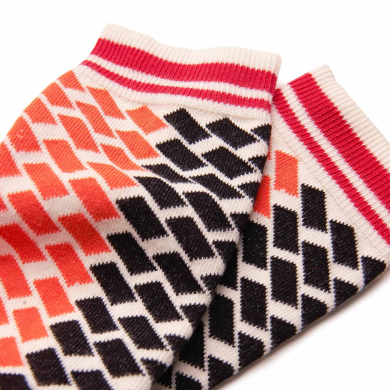 henrik vibskov double bounce socks (orange / black) - ss19-s909 - a.plus - Image - 2