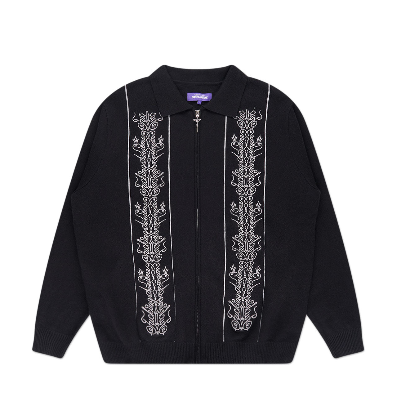 fucking awesome bullshirt zip cardigan (black) PN3135 - a.plus