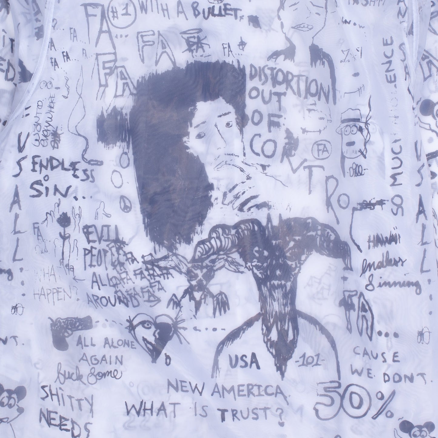 fucking awesome fucking awesome distortion coaches jacket (white)