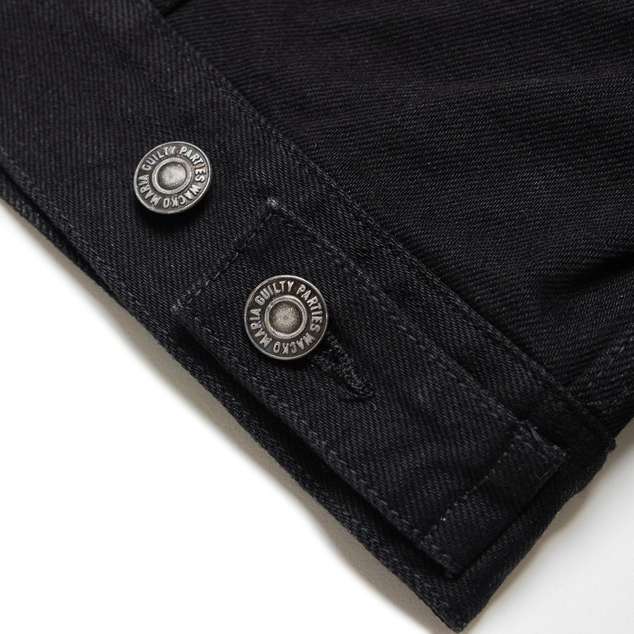 wacko maria wacko maria guilty parties denim trucker jacket (black)