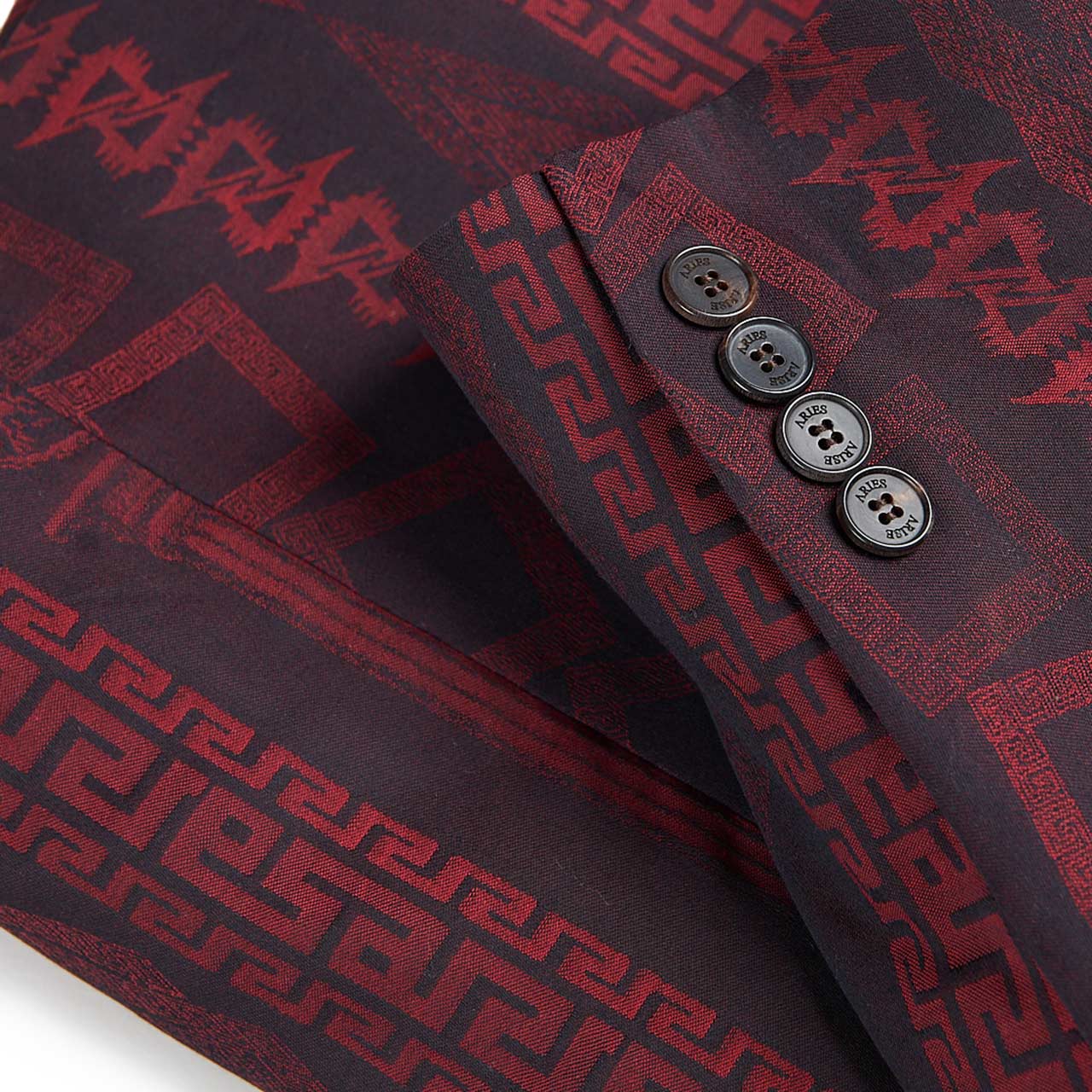 aries aries column jacquard tailored jacket (red)