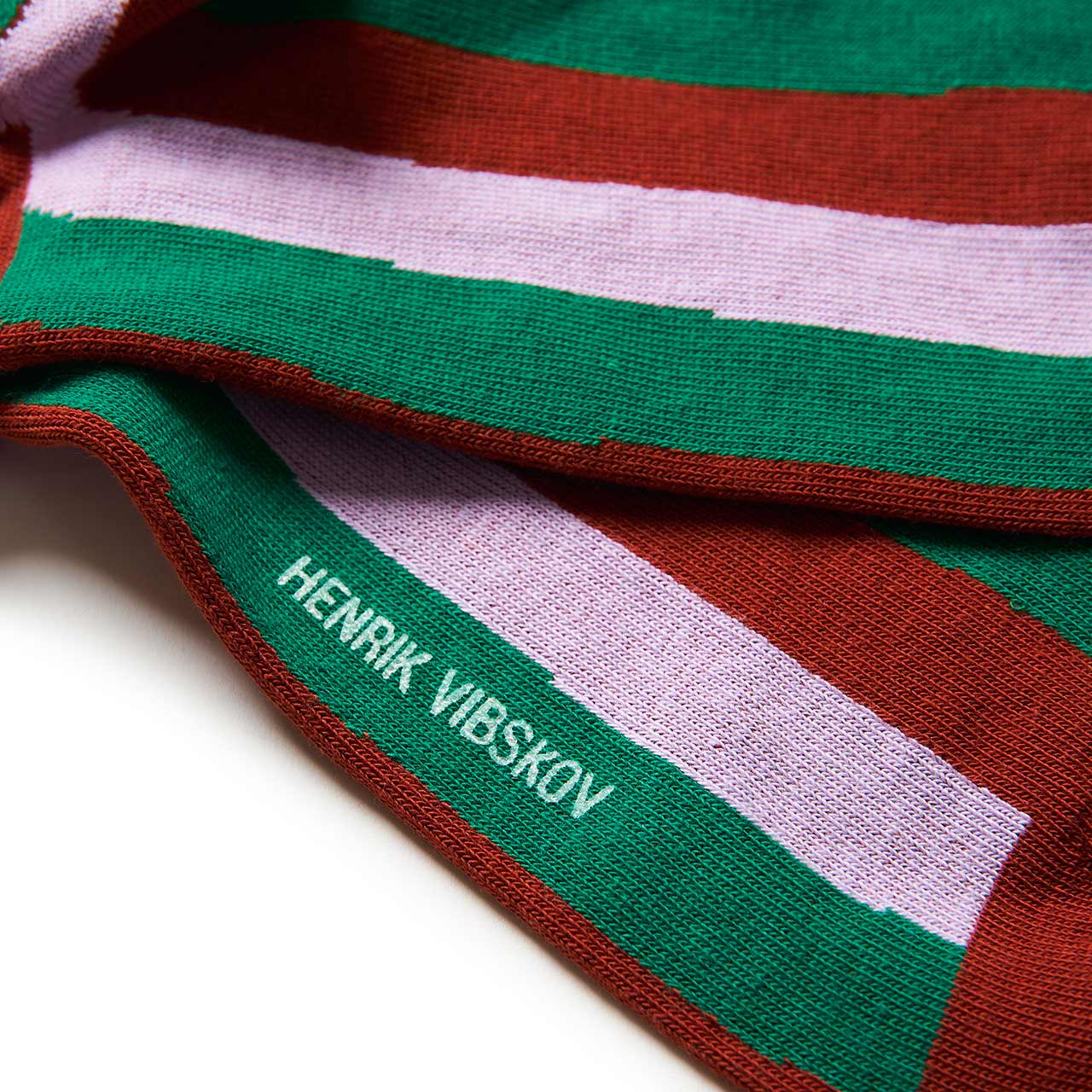 henrik vibskov henrik vibskov upscale stripe socks (rhubarb jam) SS21-S904