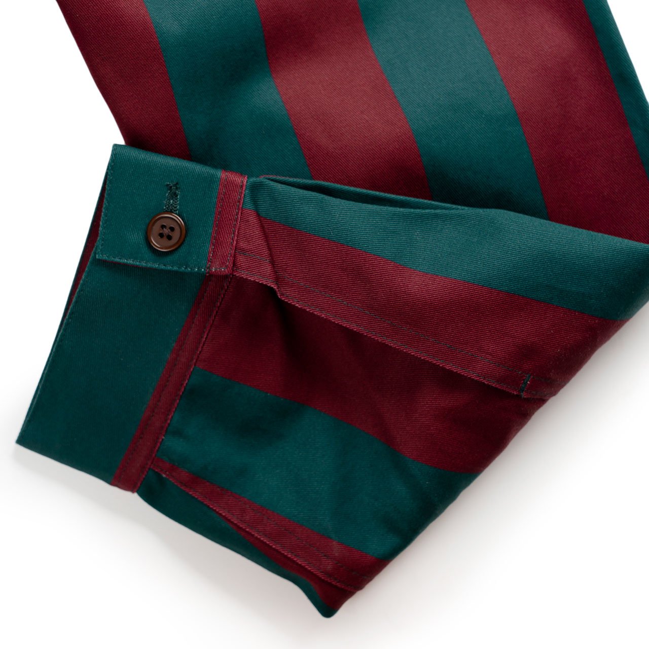 fucking awesome fucking awesome filigree striped chore jacket (maroon green)