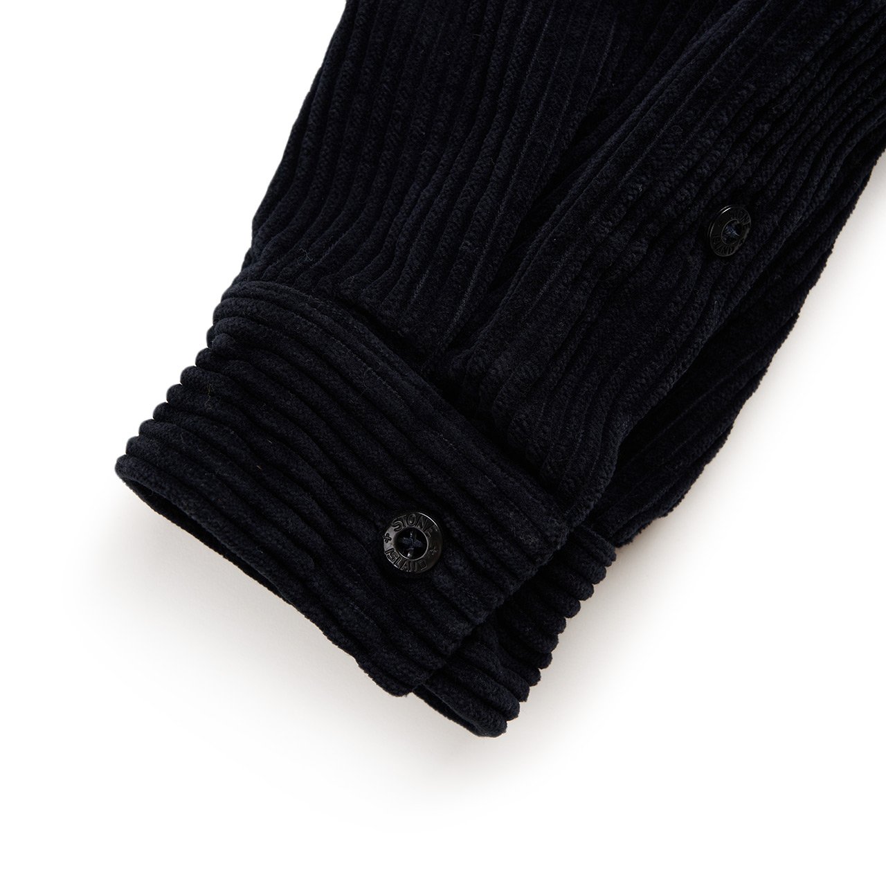 stone island stone island zipped corduroy overshirt (navy)
