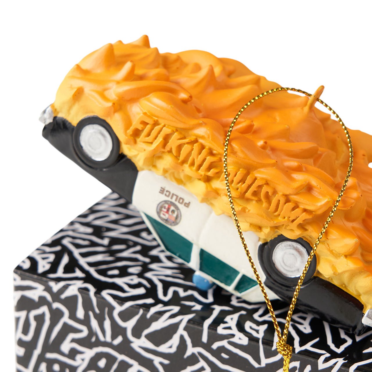 fucking awesome fucking awesome cop car ornament (black / white) P709912