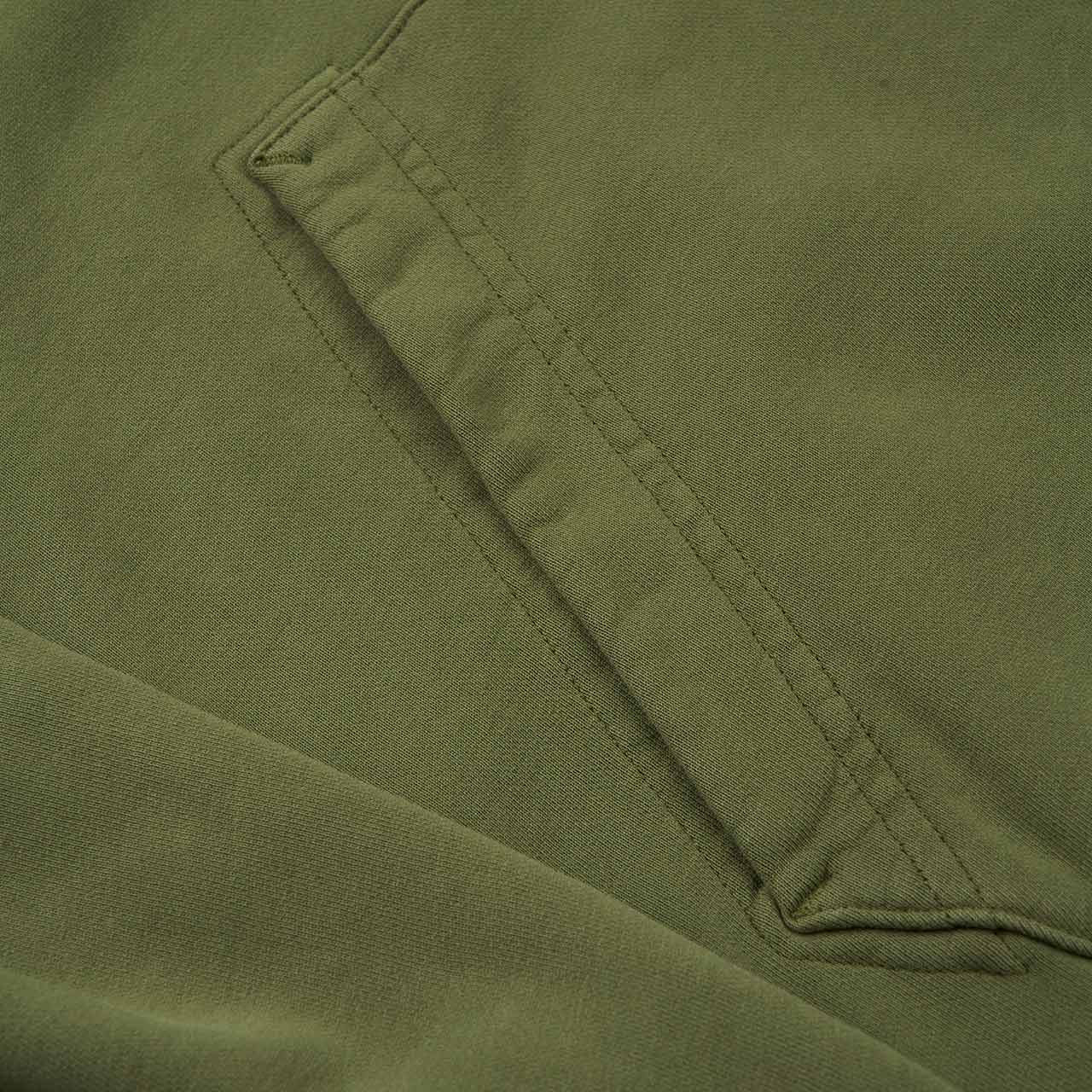 stone island stone island hooded sweatshirt (olive)