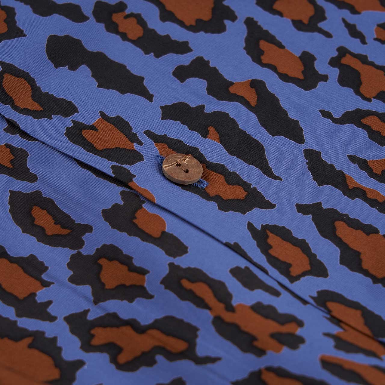 wacko maria hawaiian shirt s/s (type-6) (blue) - a.plus