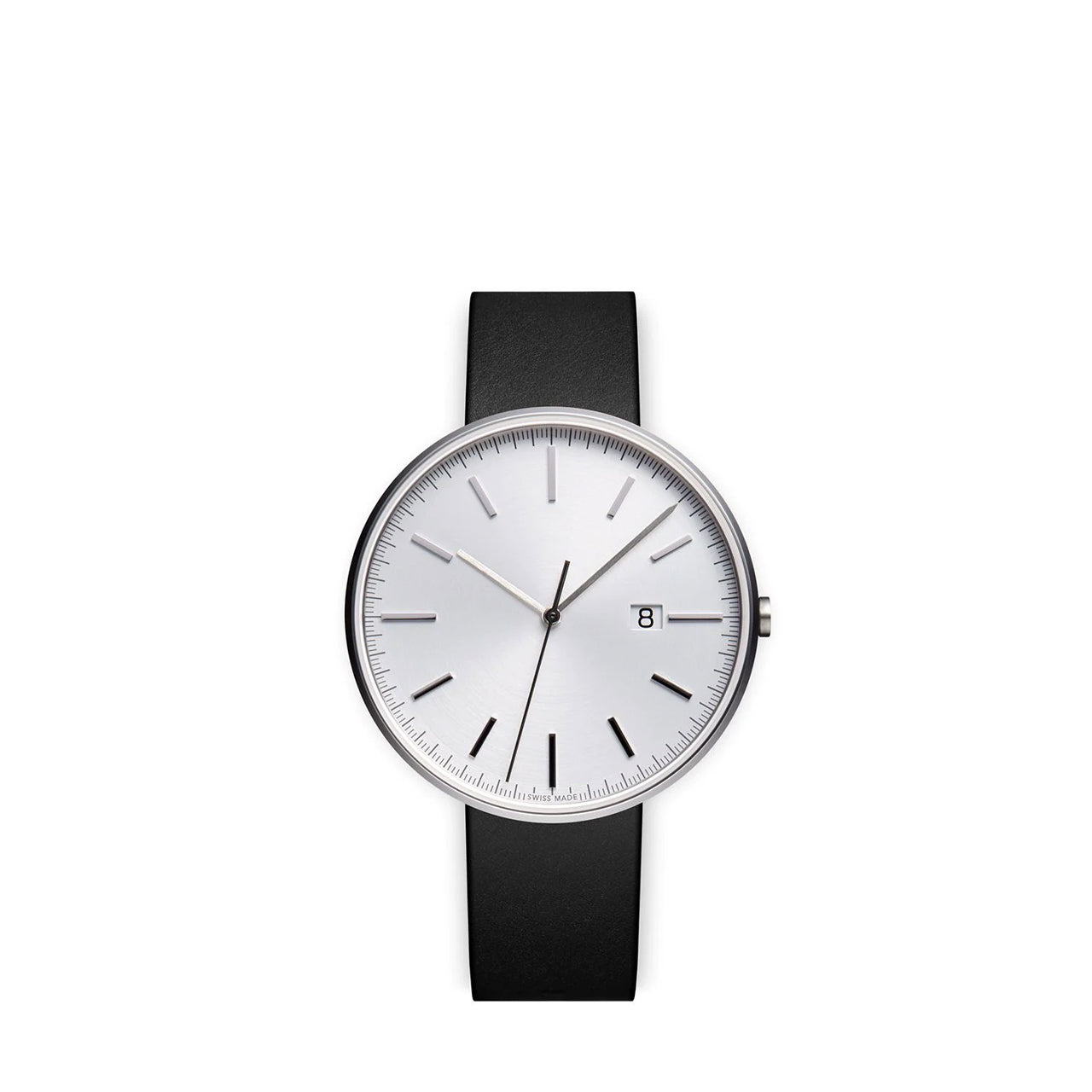 uniform wares m40 precidrive date watch (brushed steel / black nappa) - a.plus