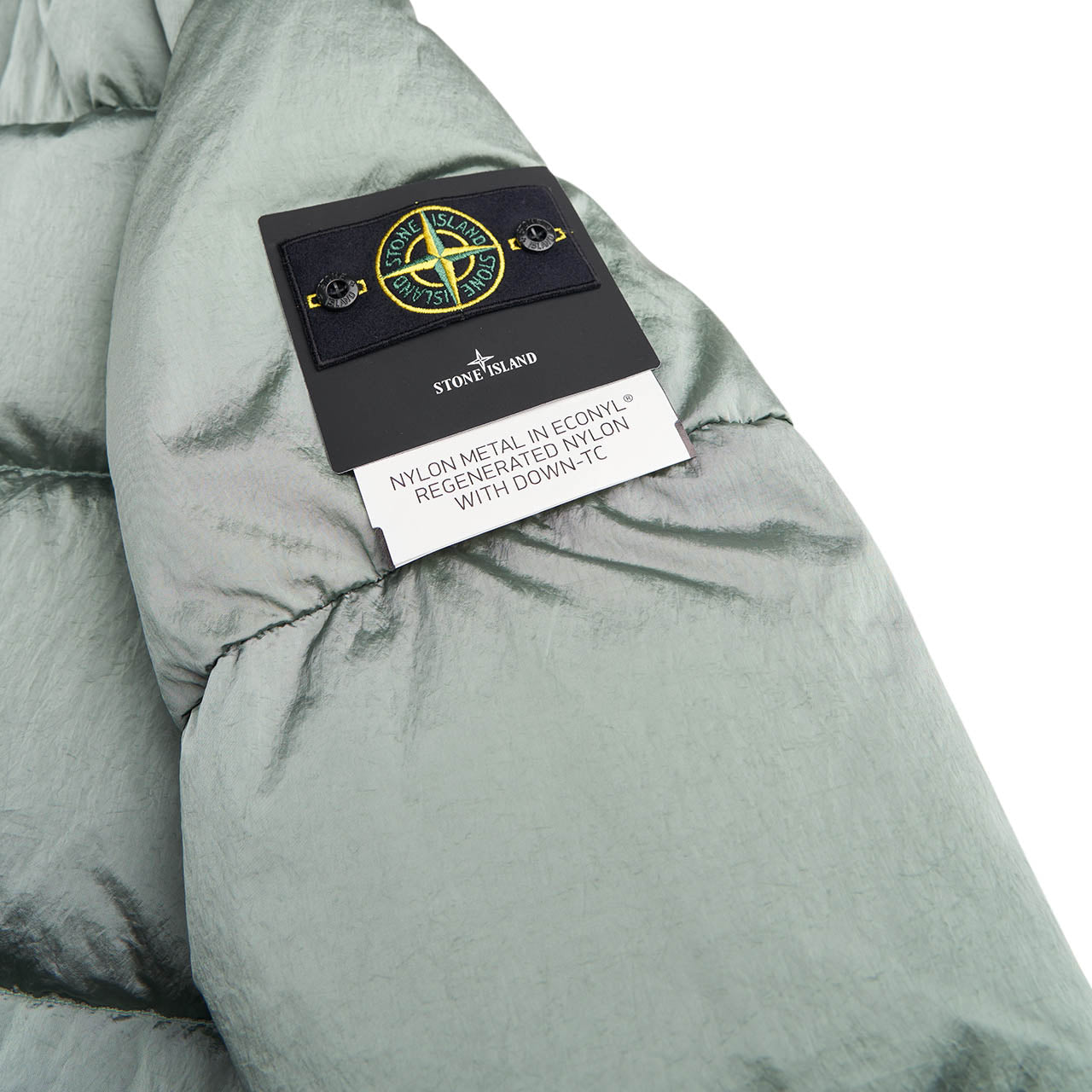 stone island nylon metal down jacket (sage) - a.plus