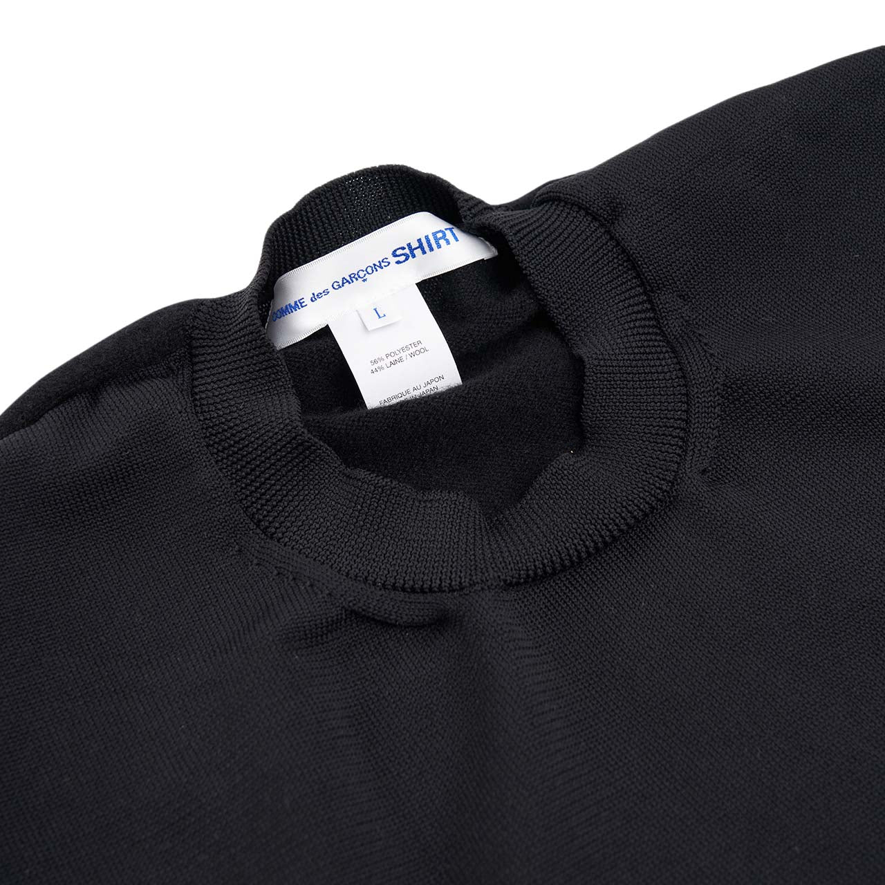 comme des garçons shirt sweater knit (black) - a.plus