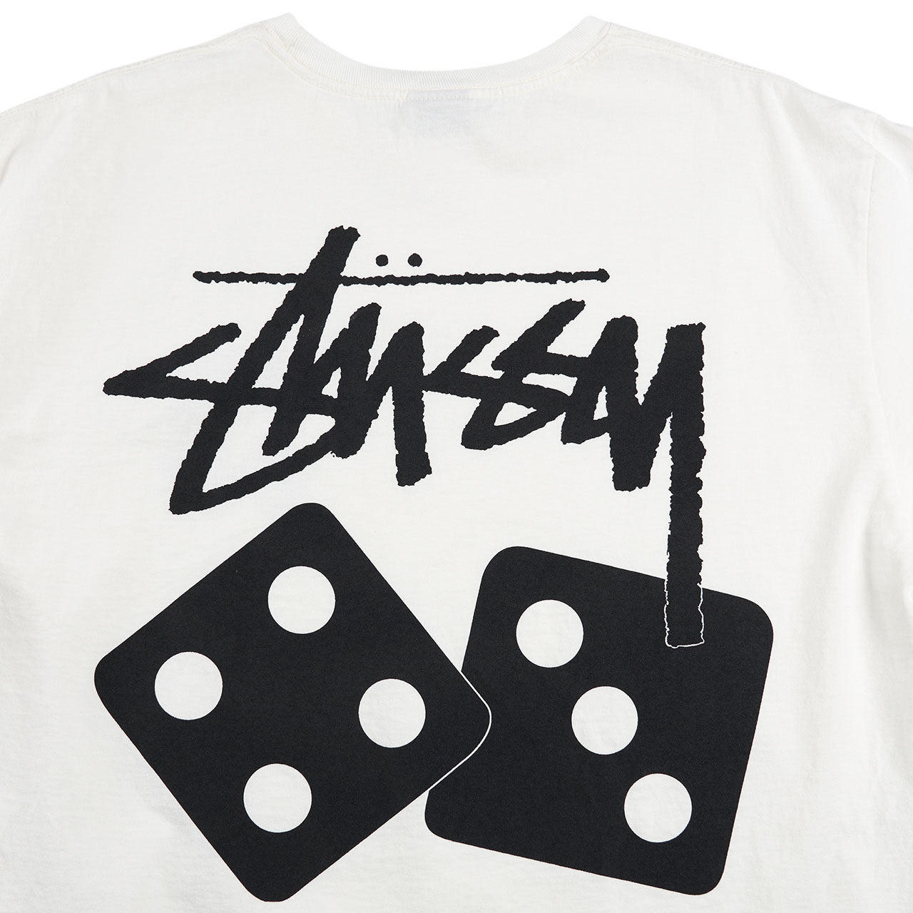 stüssy dice pigment dye tee (natural) - a.plus
