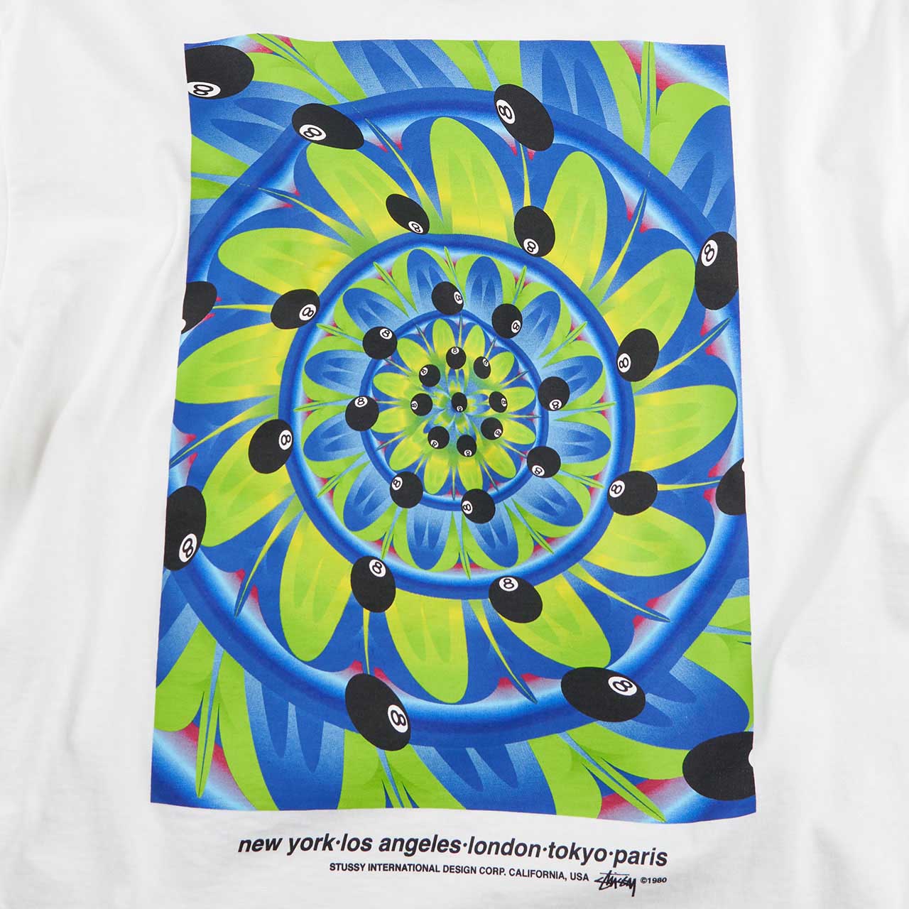 stüssy rabbit hole tee (white) - a.plus