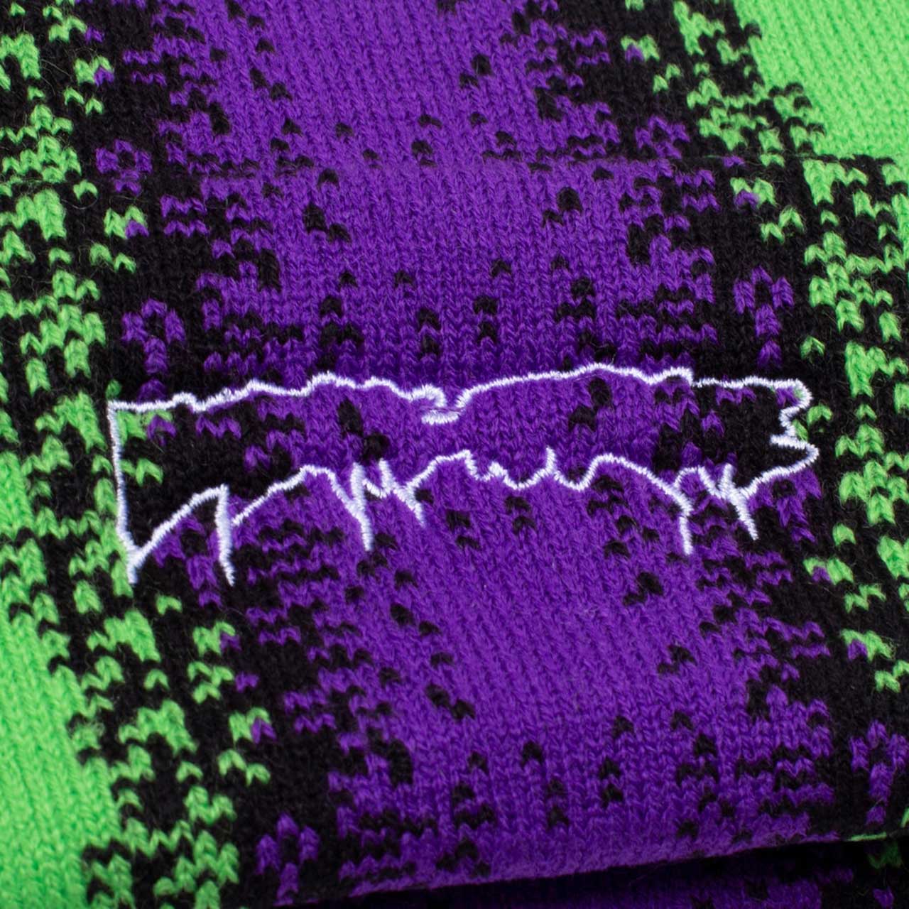 fucking awesome gradient drip cuff beanie (pruple / green) - a.plus