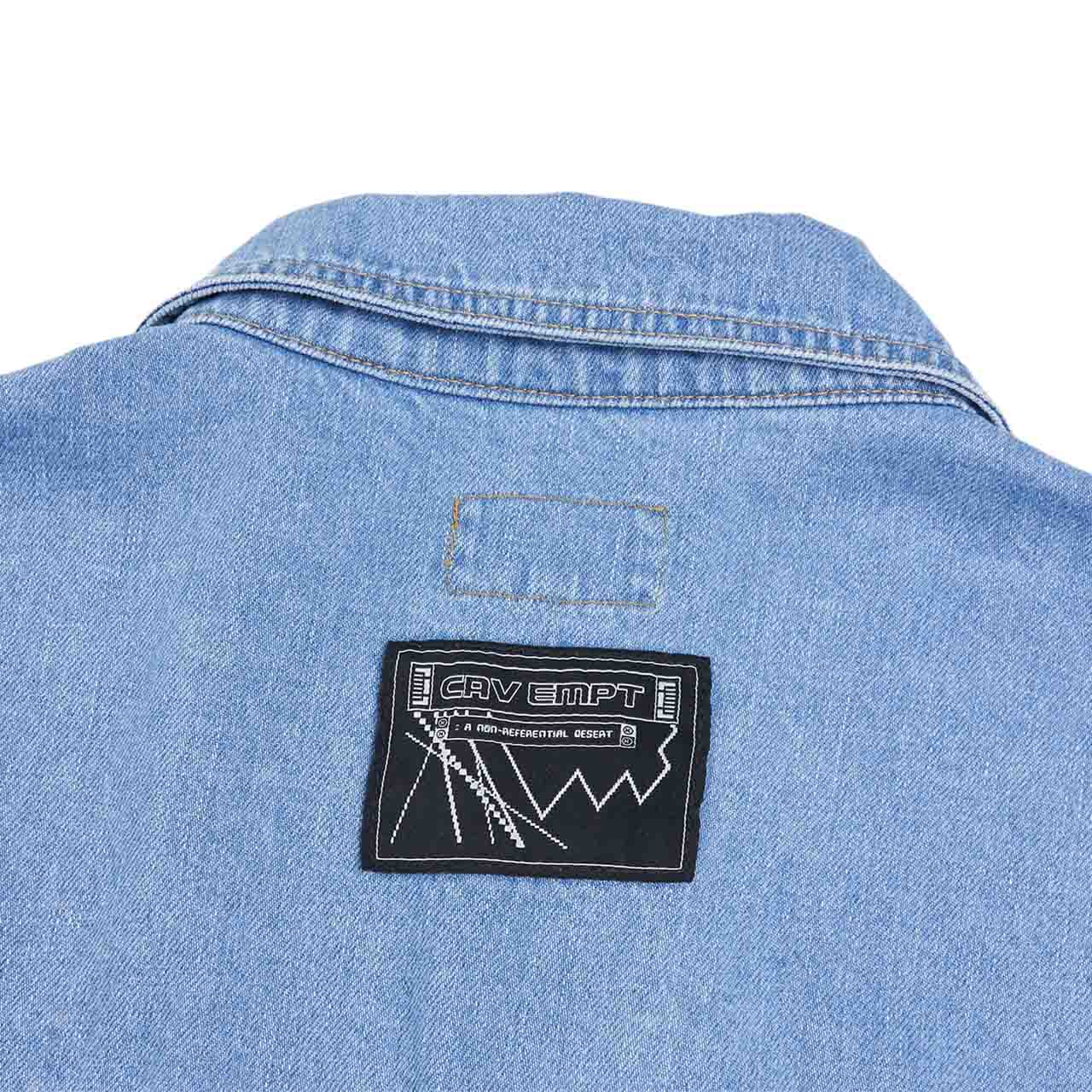 cav empt design wash denim jacket (blue) - a.plus