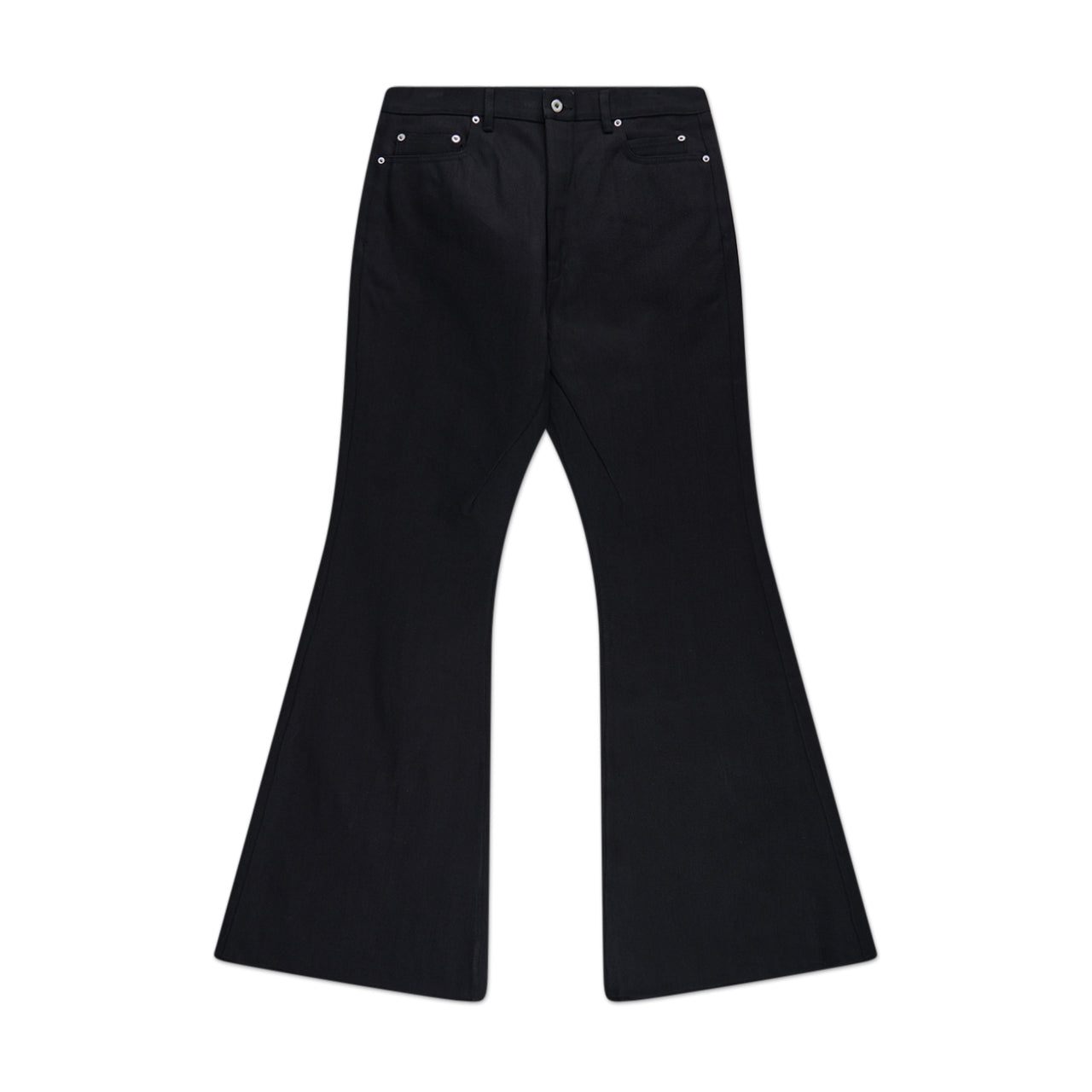 High-rise cotton-blend pants in black - Rick Owens