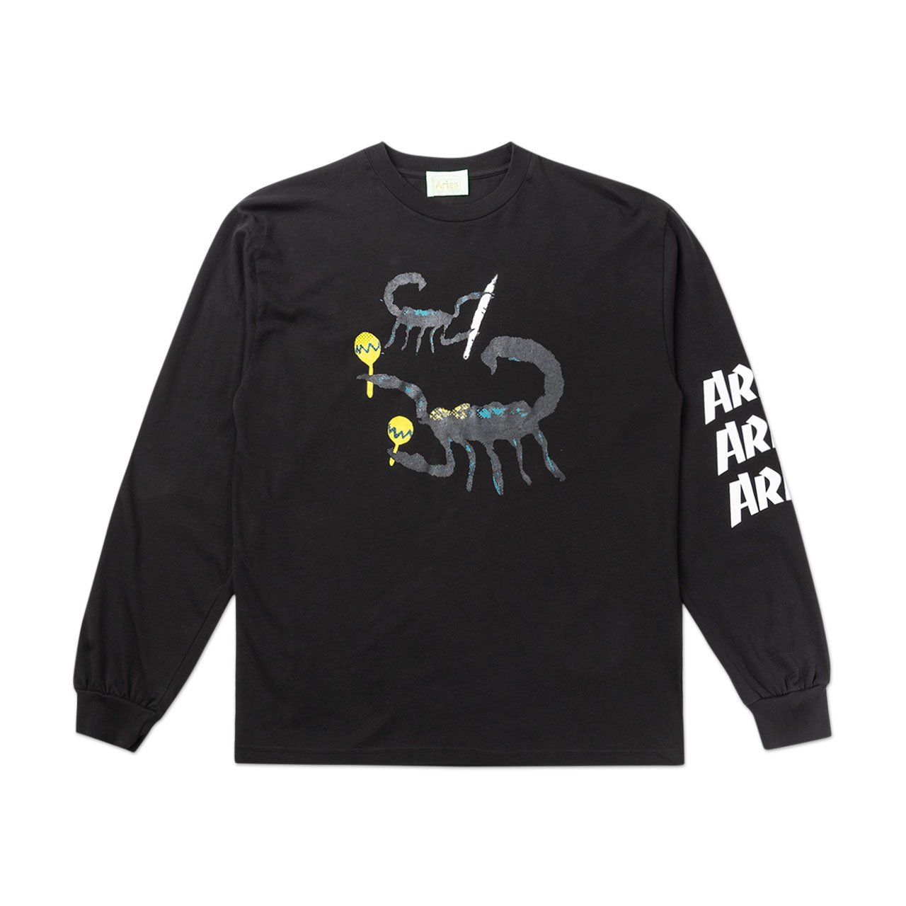 aries scorpion longsleeve (black) FQAR60009-BLK - a.plus