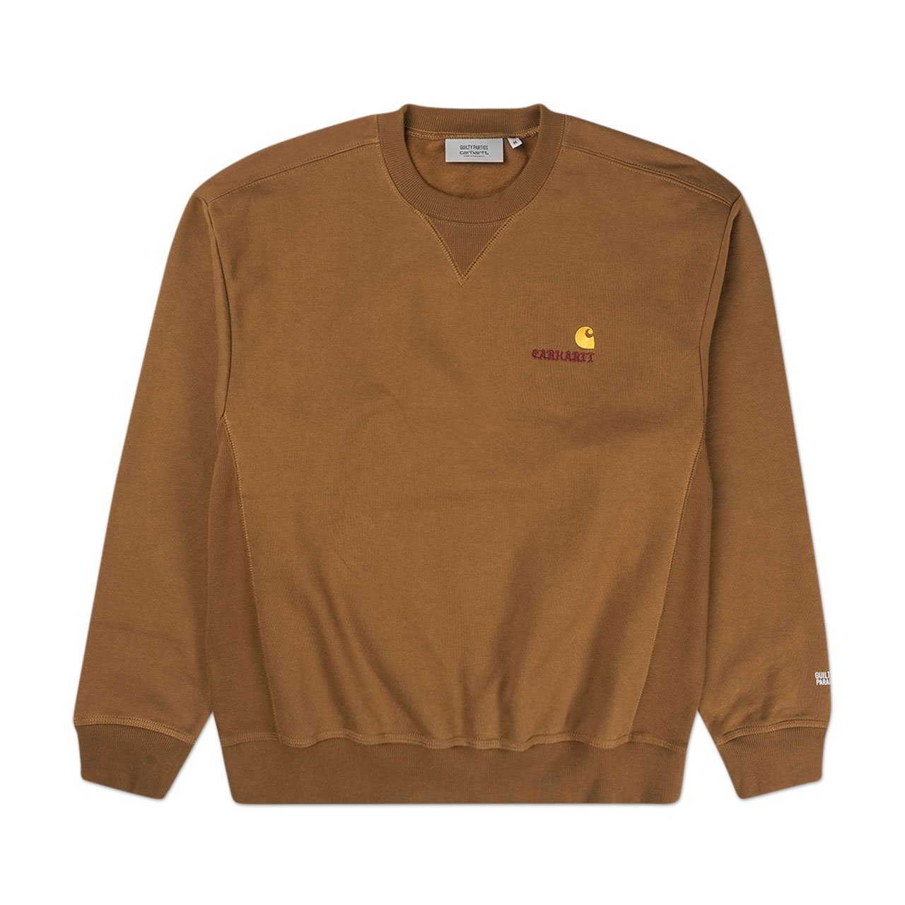 carhartt wip x wacko maria american script sweatshirt (brown) - a.plus store