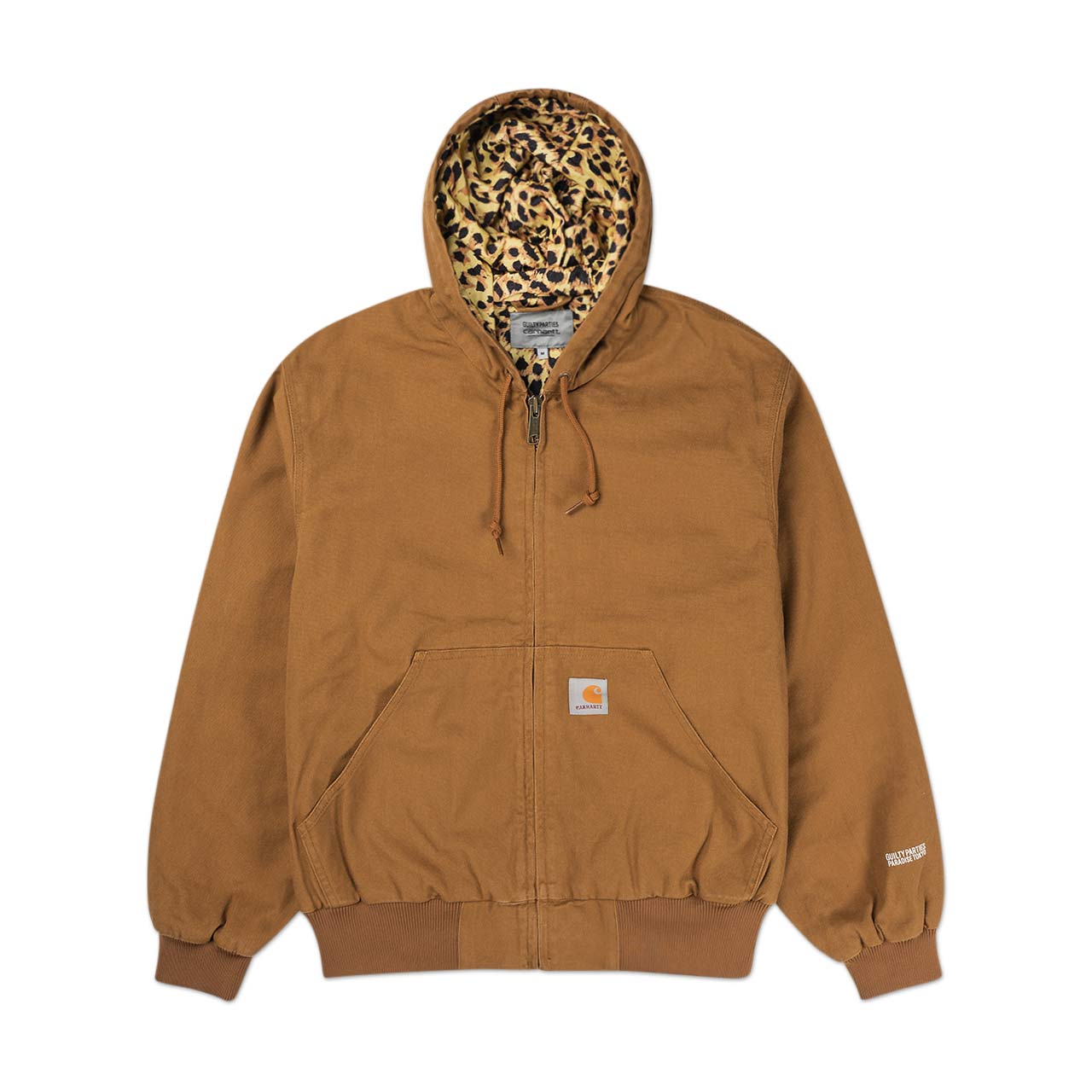 carhartt wip x wacko maria og active jacket (brown / leopard print)  I028198.0D9.02.03 