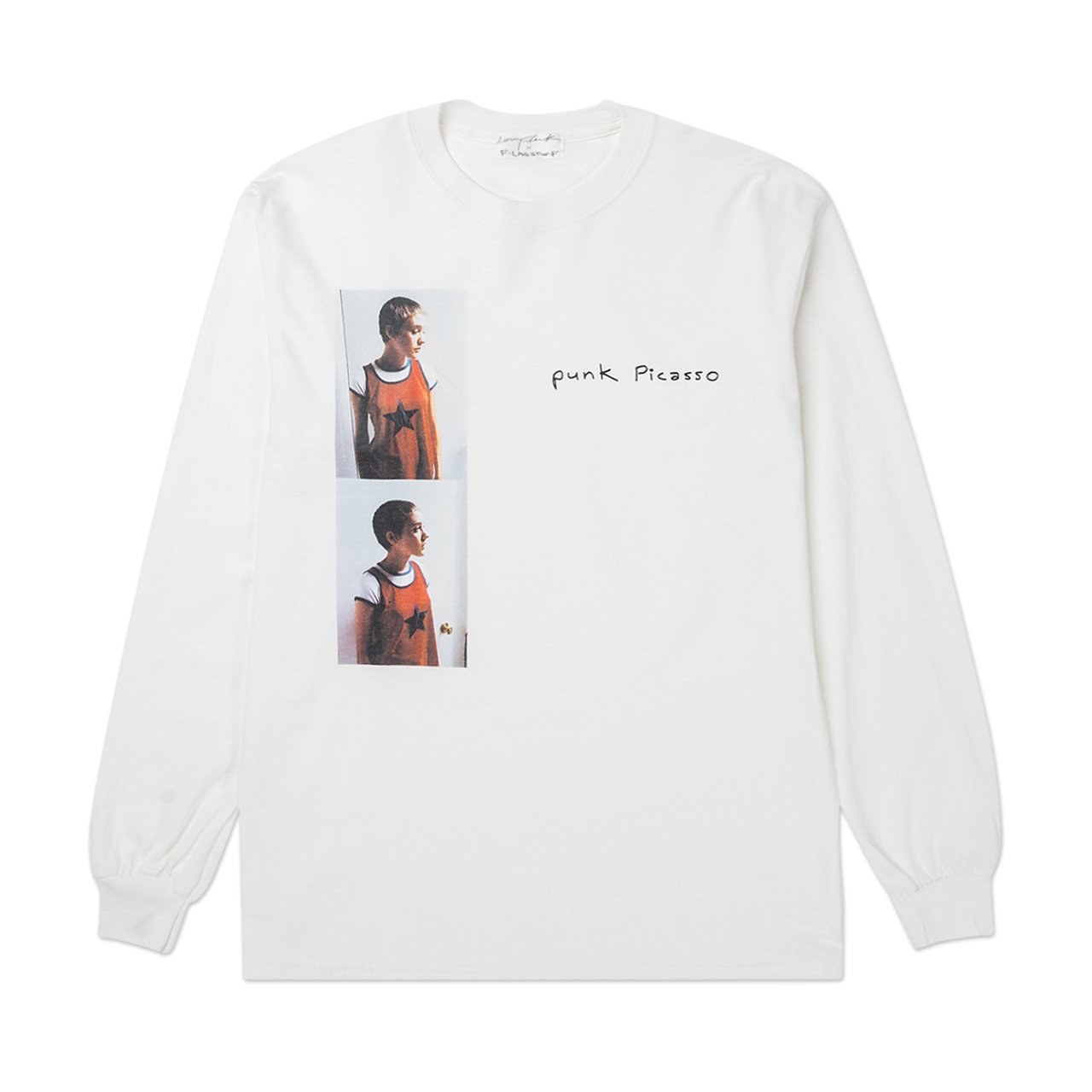 flagstuff x larry clark l/s t-shirt (white) 19AW-FSXLC-05-wht - a.plus