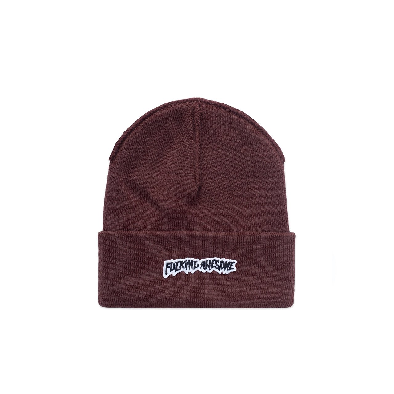 fucking awesome little stamp cuff beanie (brown) P707821-001 - a.plus