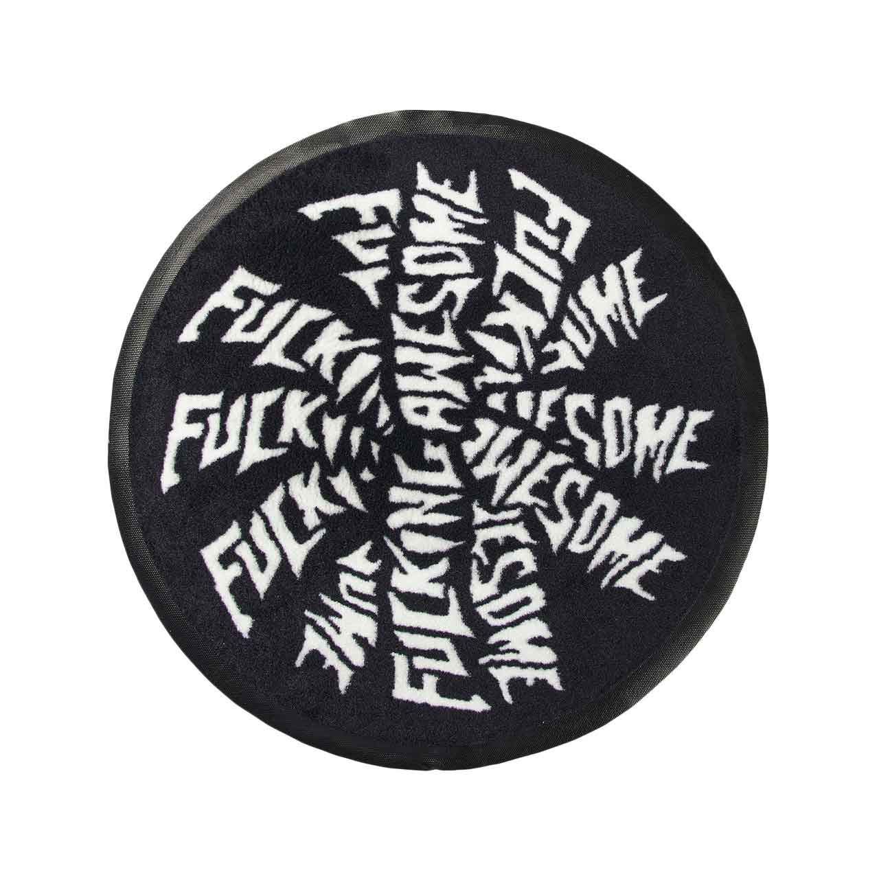 fucking awesome spiral rug knitted (black)