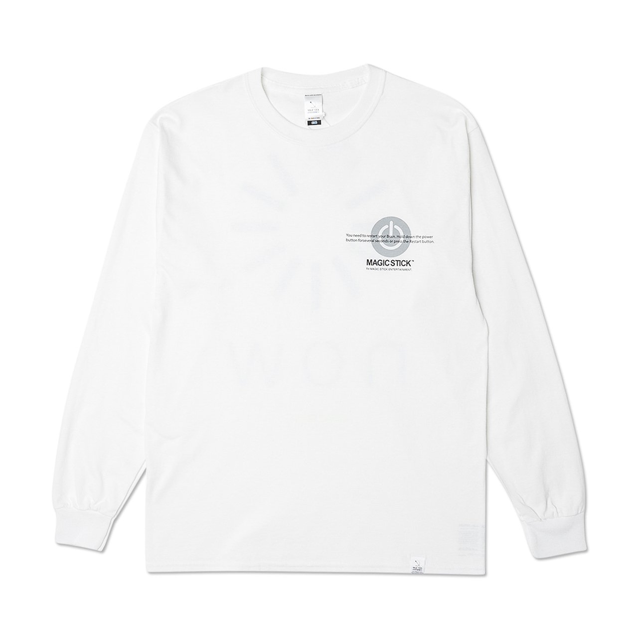 magic stick f*cked up now ls tee (white) 19FW-MS8-027 - a.plus