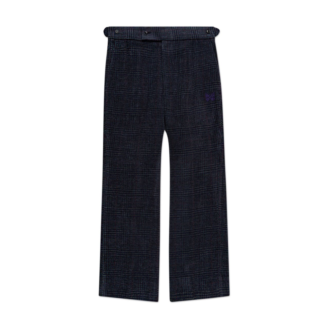 needles plaid side tab pants (navy)