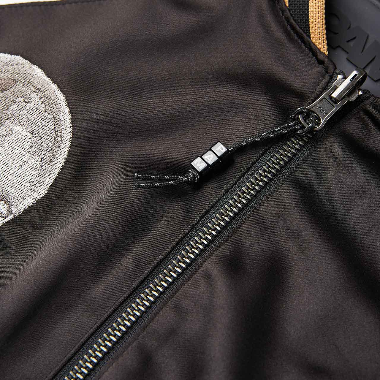 perks and mini perks and mini team work reversible satin jacket (black / grey)