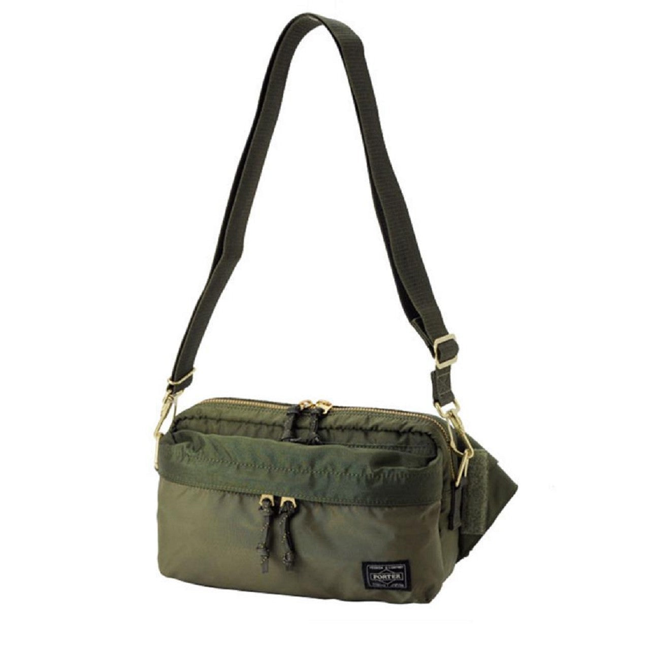 porter by yoshida force series 2way waist bag (olive)