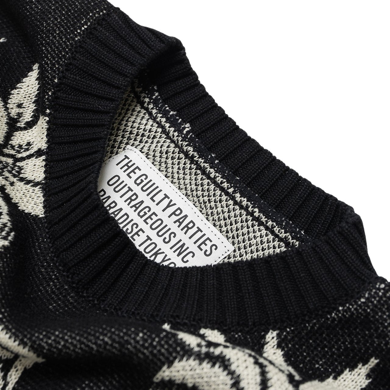 wacko maria pineapple jacquard sweater (black) - 19ss-wmk-kn15 - a.plus - Image - 6