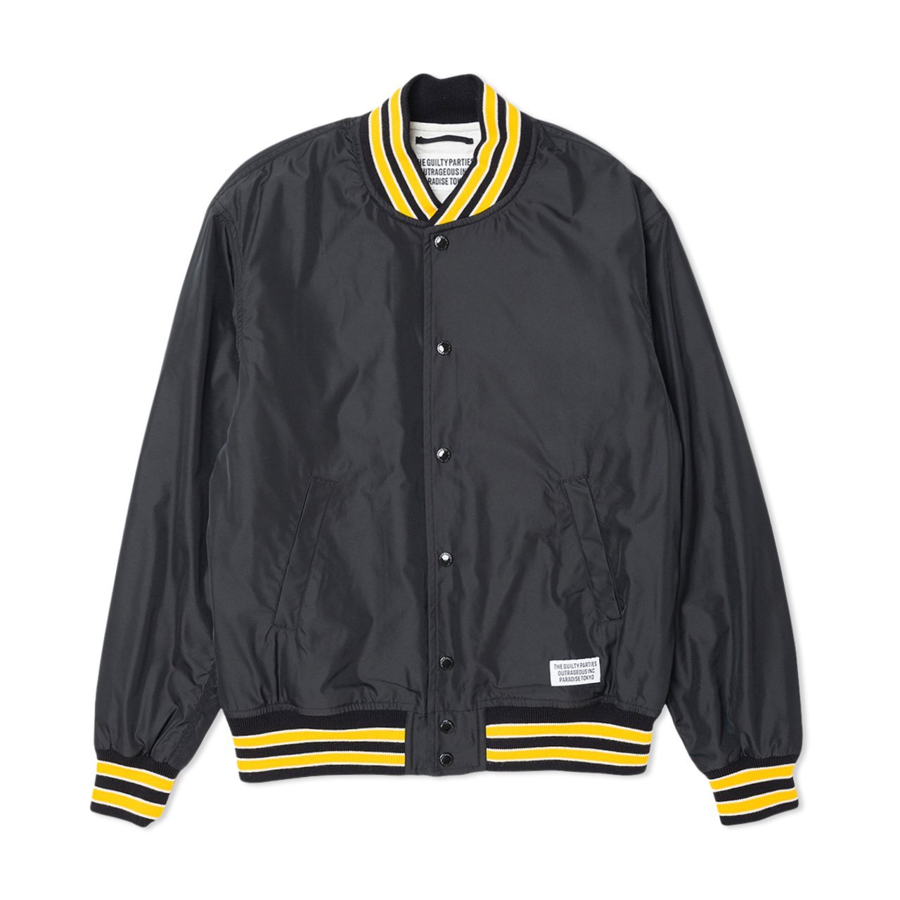 wacko maria varsity jacket type-2 (black) 19SS-WMO-BL06-BLK - a.plus